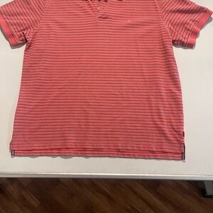Izod Coral Striped Polo Shirt